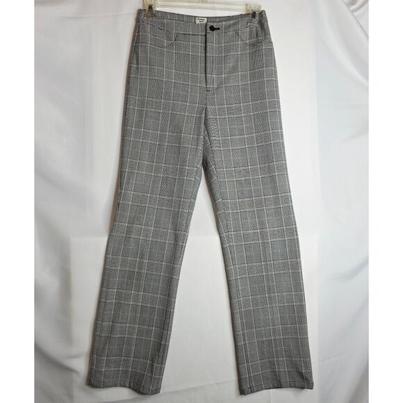 Sunday Best Sz2 Black n White Houndstooth Check Plaids Freshman Straight pants - Picture 1 of 13